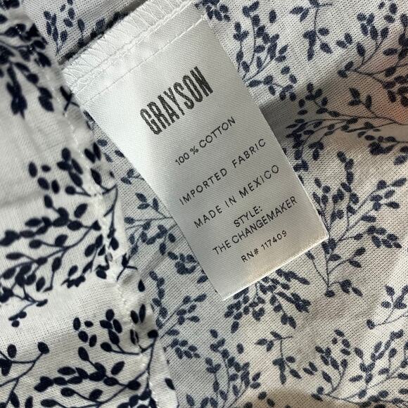 Grayson Frank & Eileen The Changemaker Dress Blue White Long Sleeve Sz 3 Medium - Picture 4 of 10